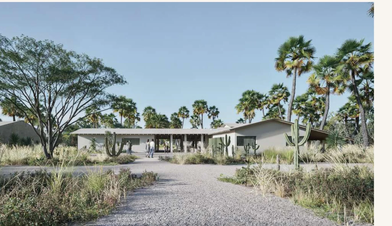 Casa Sede — fachada principal com caramanchão e jardim